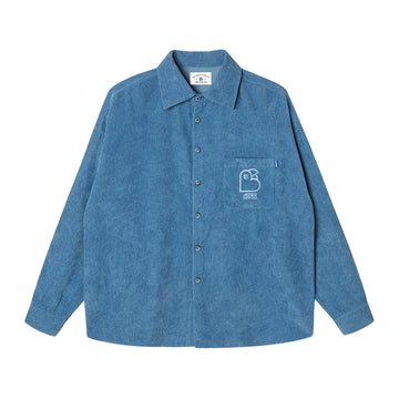 鳥ロゴ刺繍コーデュロイシャツ シャツジャケット N5817