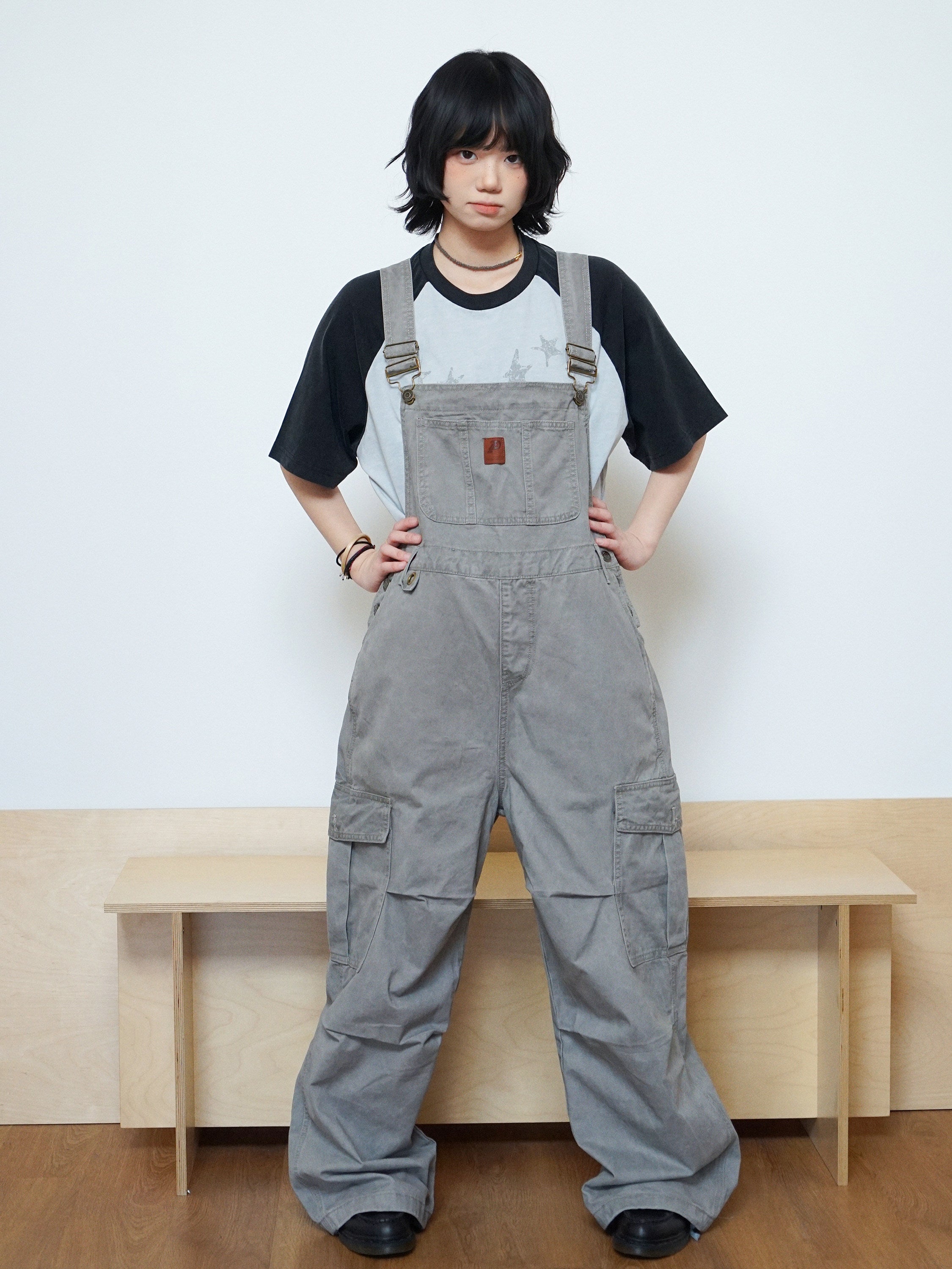 ヴィンテージウォッシュ オーバーオールパンツ　N6779
