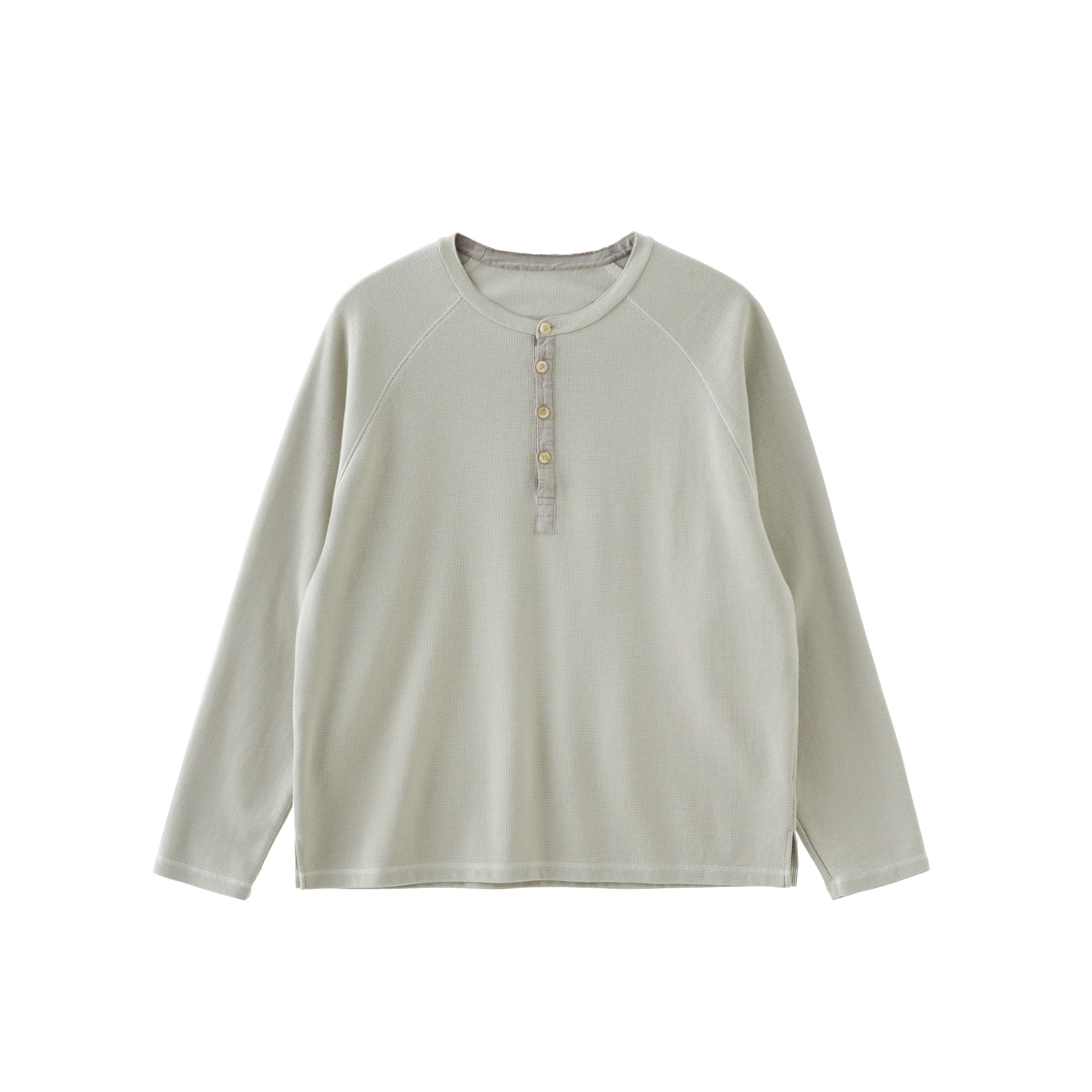 ヘンプワッフル ヘンリーネック ロングスリーブ　N6529