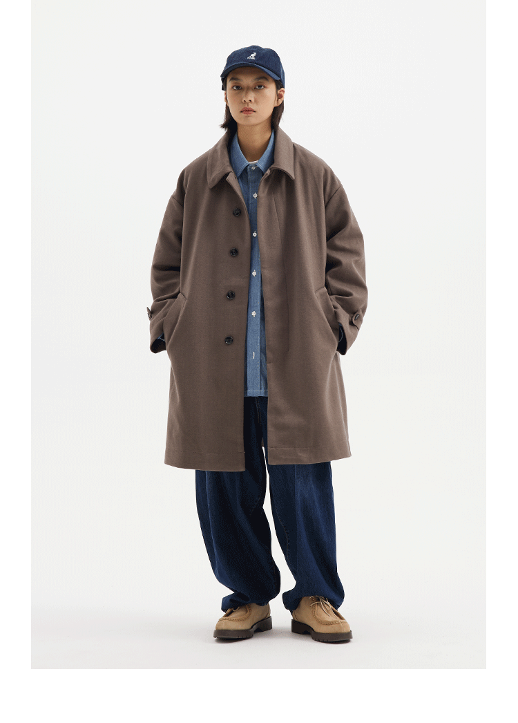 Mid-length wool coat N3000