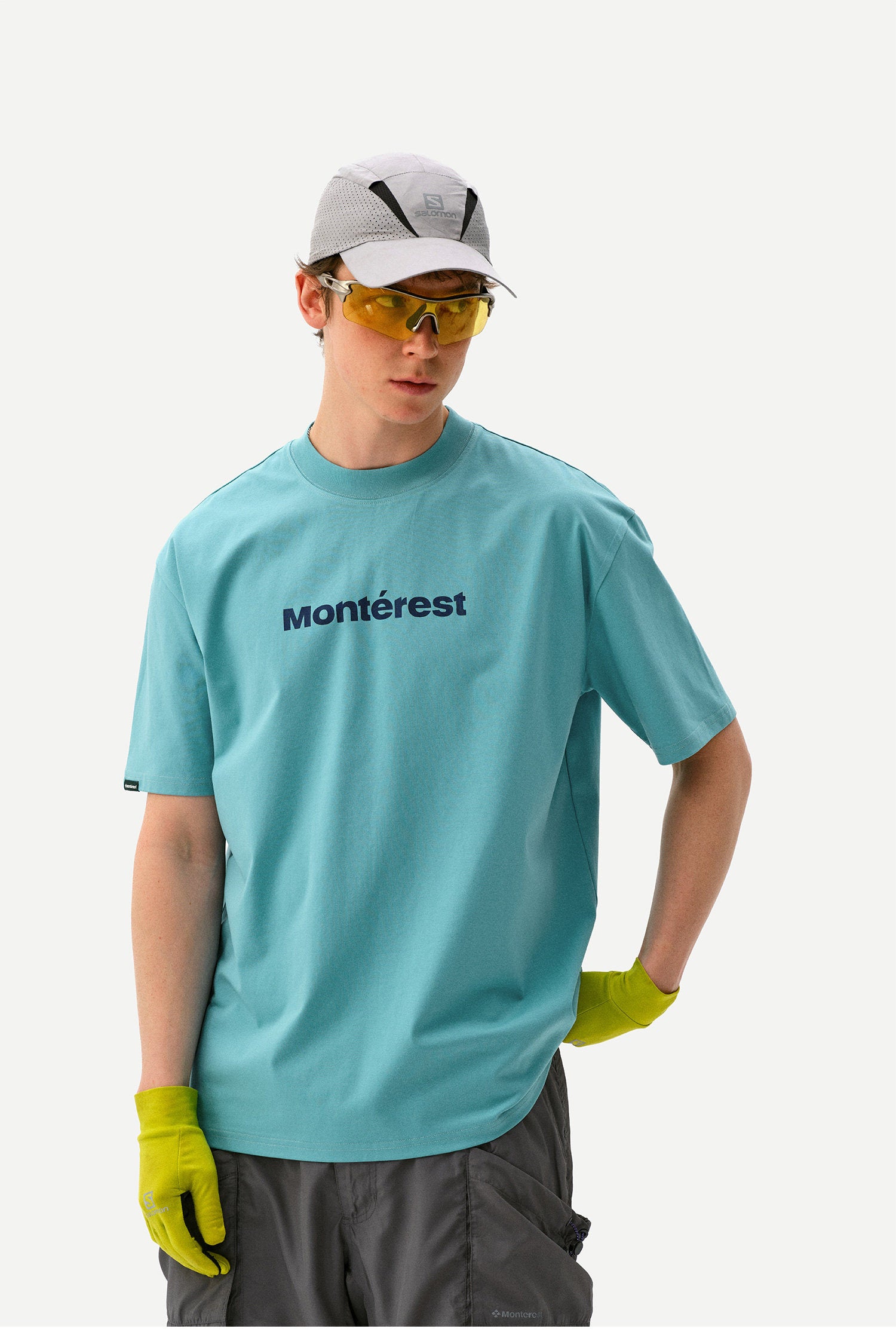 アウトドアロゴ 抗菌速乾 クルーネックTシャツ N7007