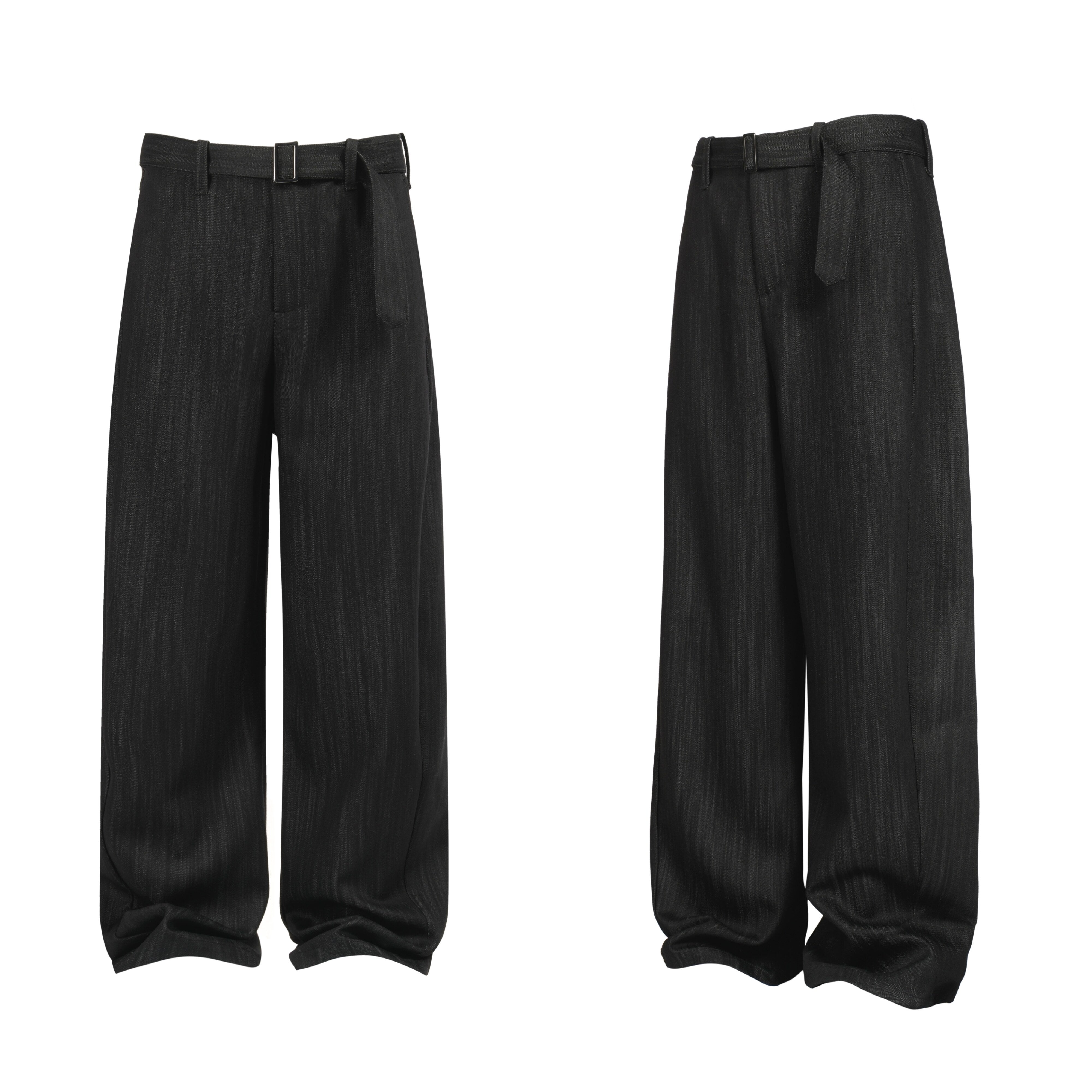 ツリー柄ドレープ ベルトスラックス　N6642