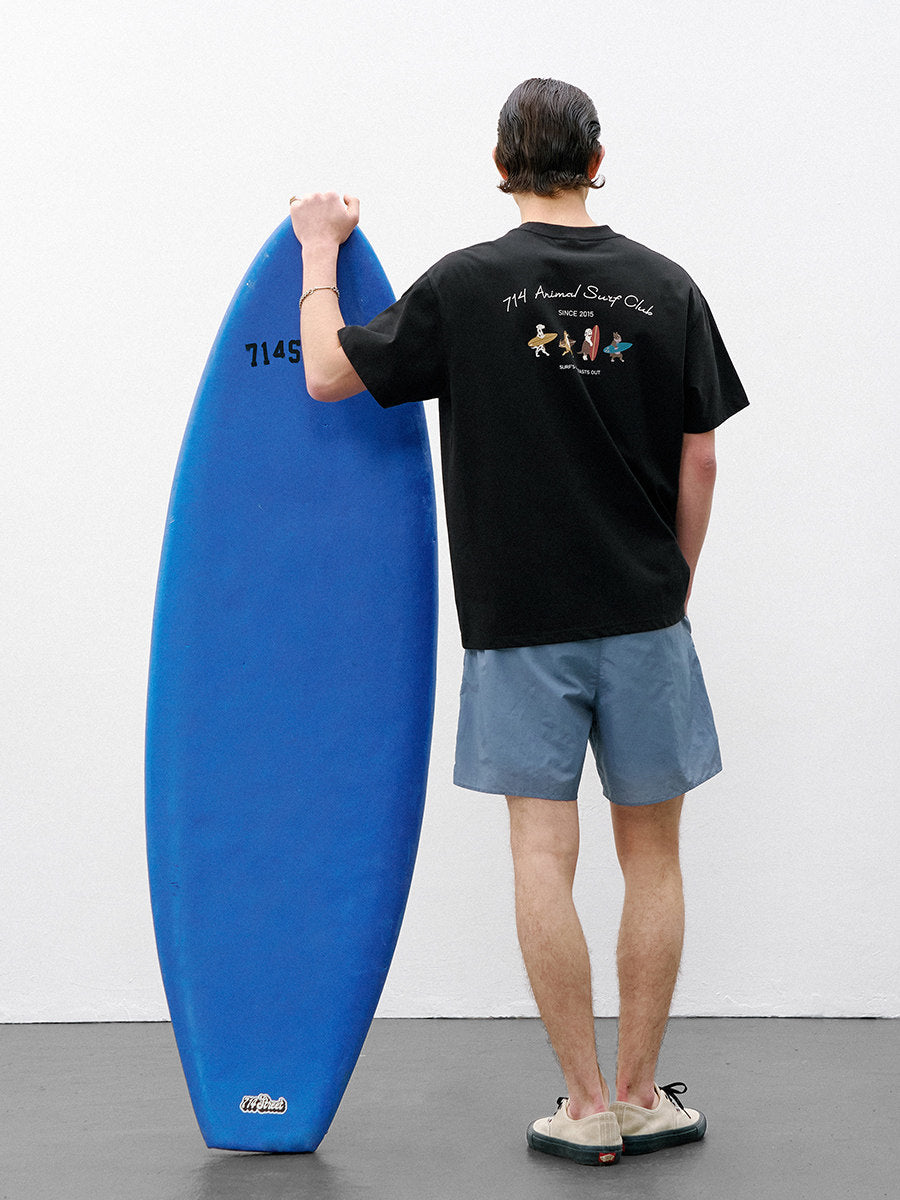 コットン100% アニマルサーフ プリントTシャツ N6738