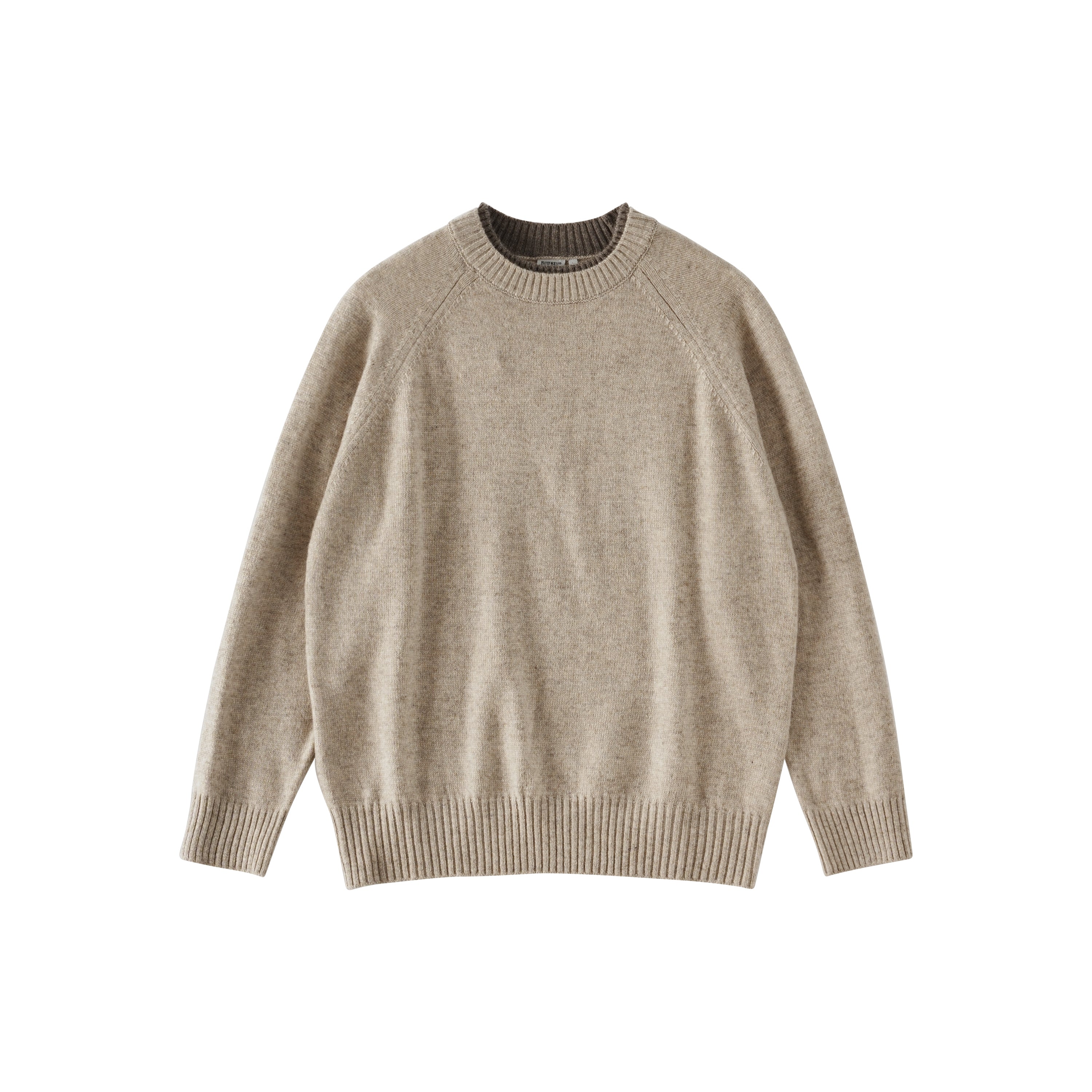 33%シープウール・ラグランスリーブ・クルーネックニット N6227