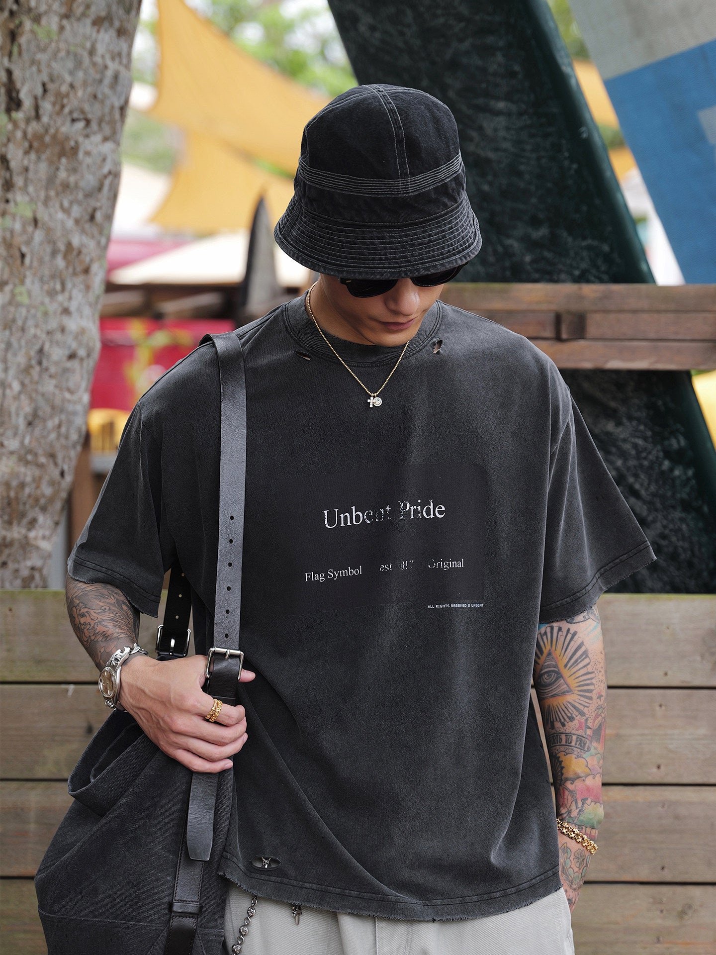 280g サンドウォッシュ ダメージTシャツ　N6905