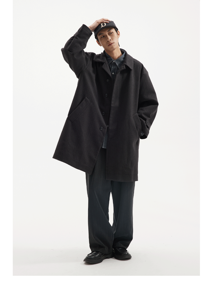 Mid-length wool coat N3000