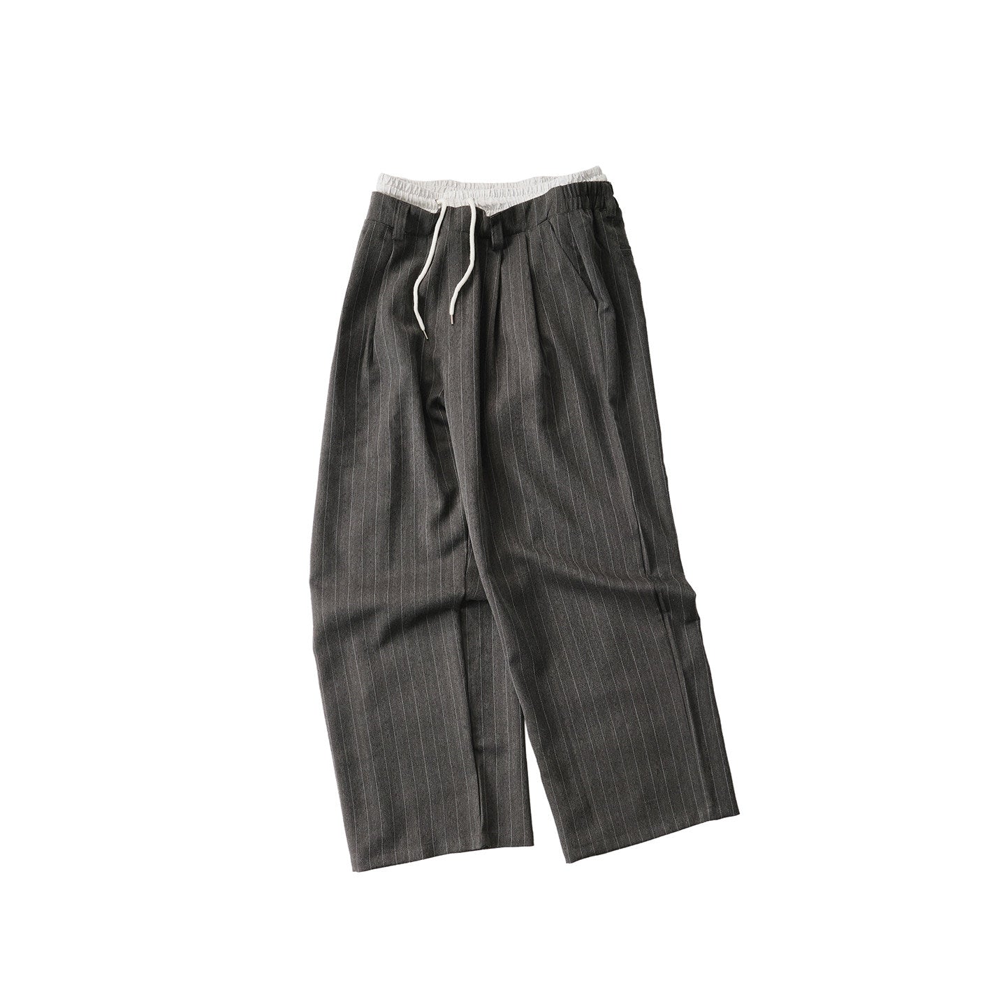 ダブルウエストストライプワイドスラックス　N6747