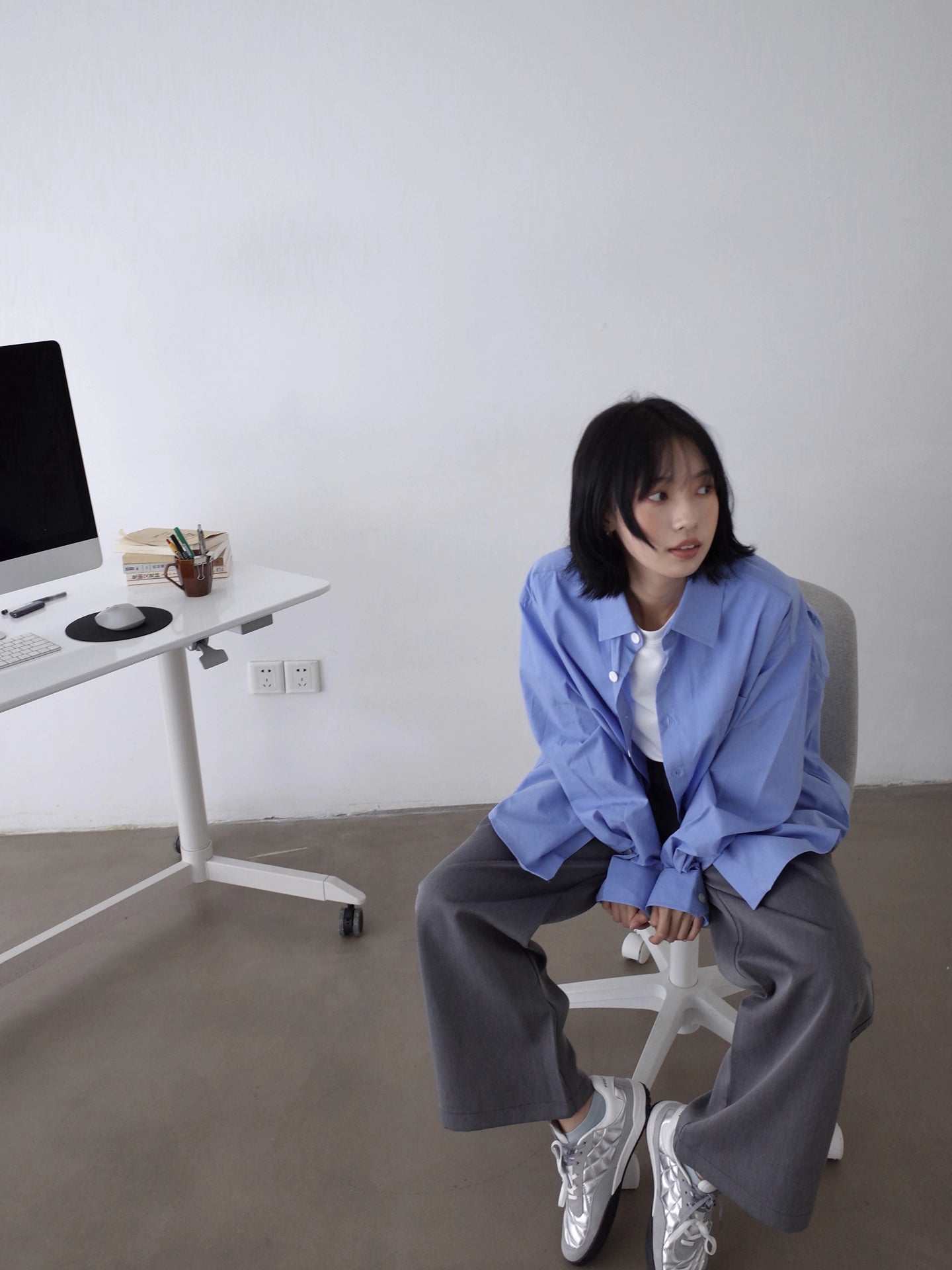 極上の肌触り。「とろみ」ビッグシャツ N5967