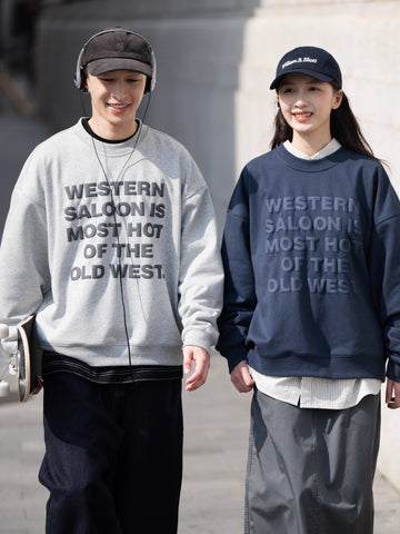 420G裏起毛・発泡プリント・タイポスウェット N6072