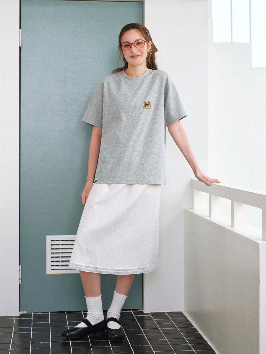 【300G】ビーグルプリントワッフルTシャツ  N6795