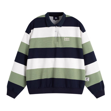 90s風ワイドボーダー ビッグラガーシャツ N5878