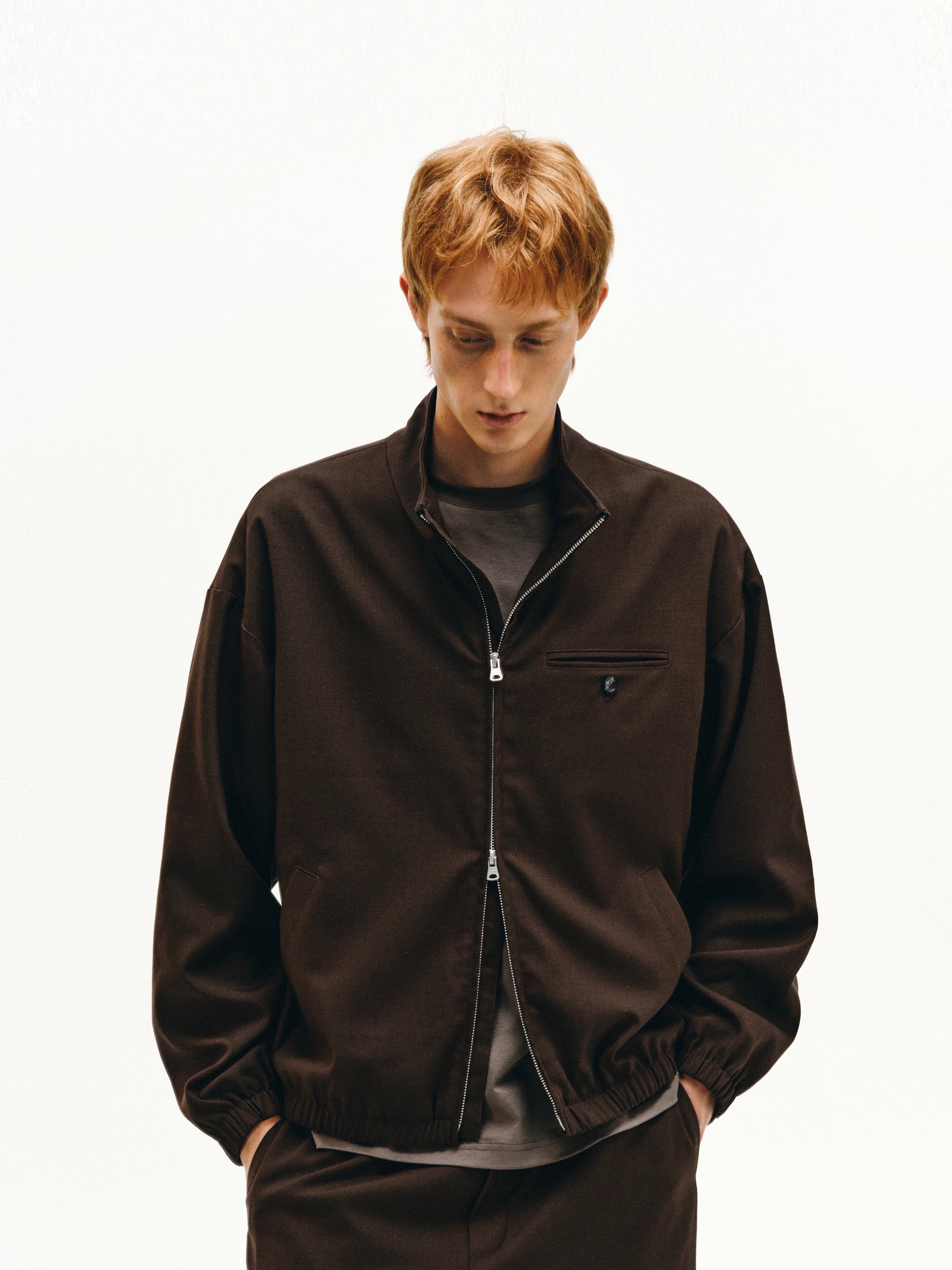 テンセルリネン・ジップブルゾン　N6126