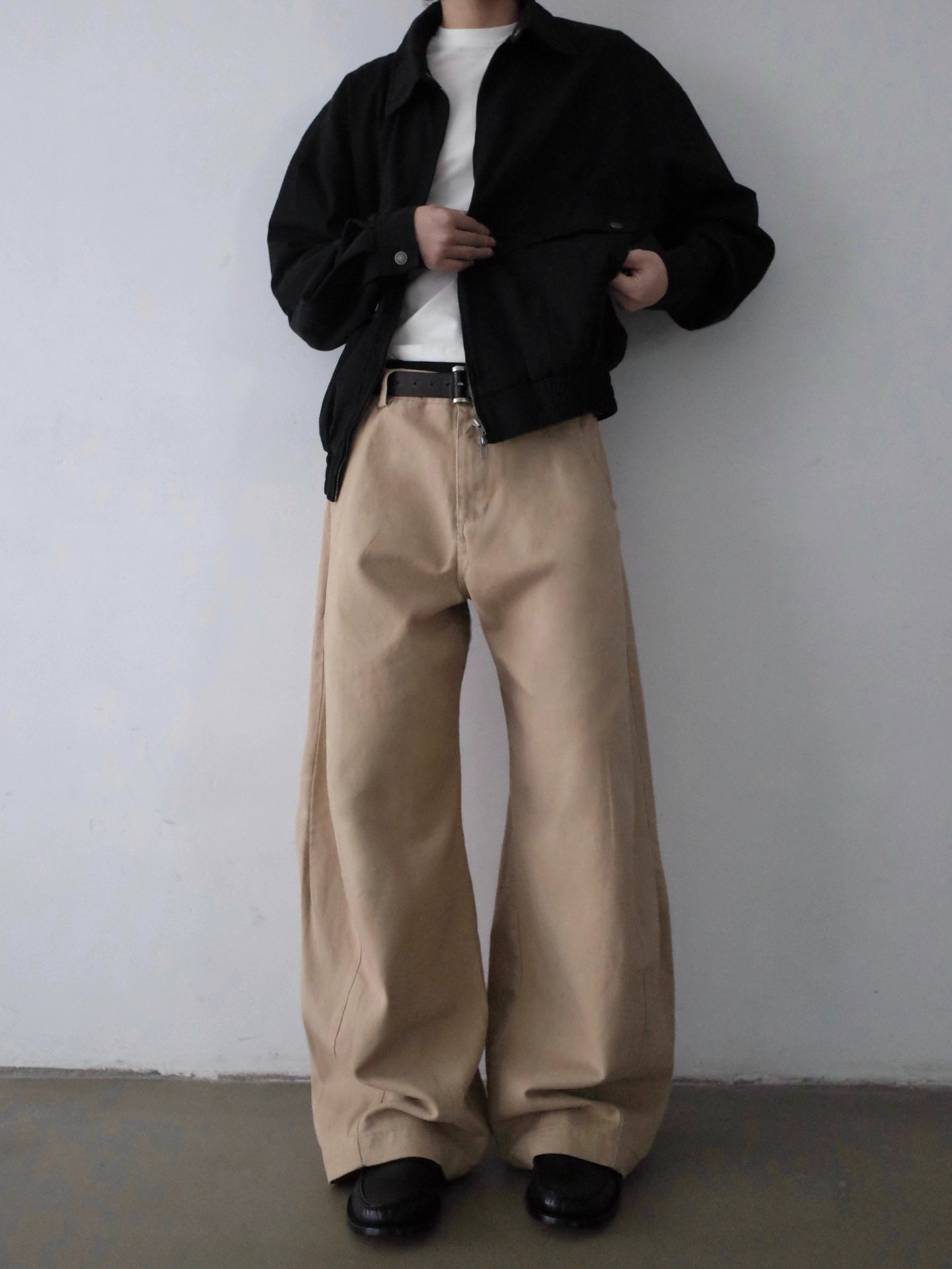 コットンツイルワイドカーブパンツ　N5968