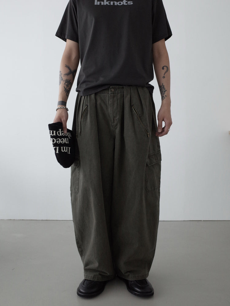 カーブドワイド 多ポケットウォッシュドカーゴ N6138