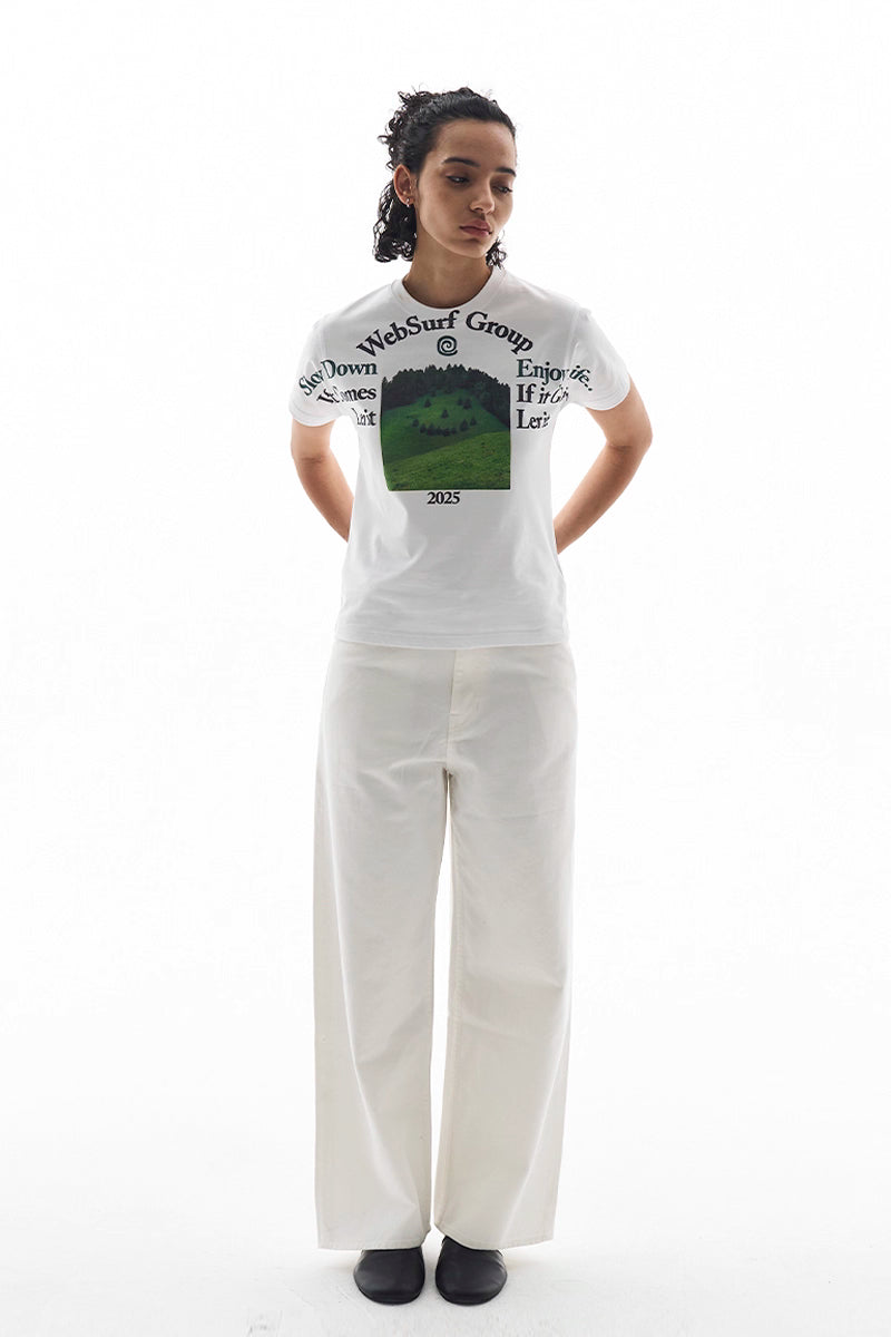 ランドスケープフォト グラフィックTシャツ / Character Print T-Shirt   N5590