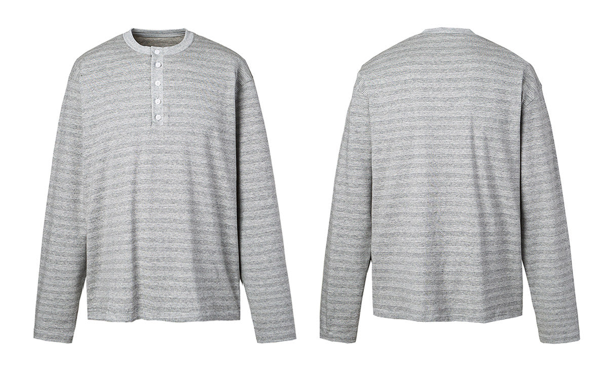 ミニマルストライプ ヘンリーロンT　N6801