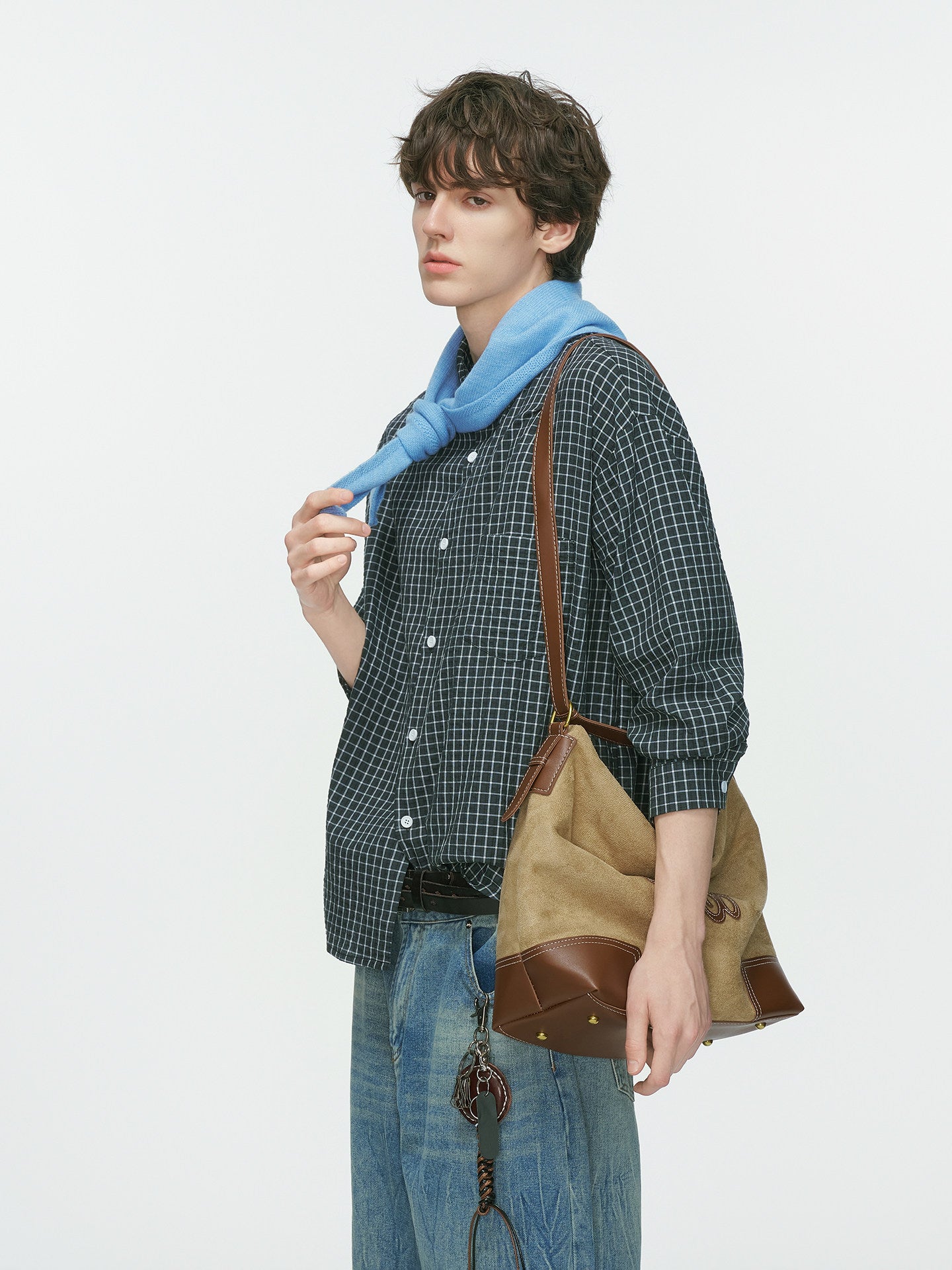 コットン グラフチェック リラックスシャツN6335