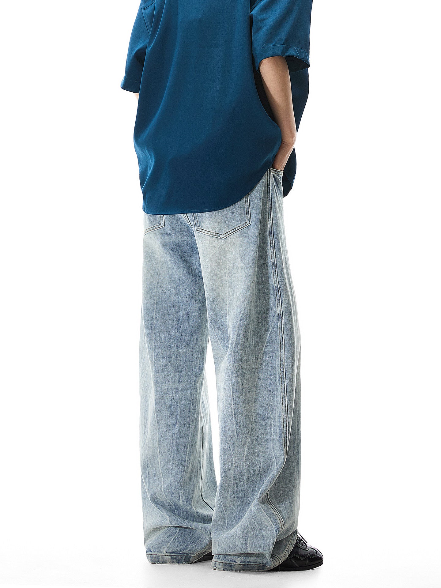 クリーンフィット ライトニングウォッシュデニム　N6505