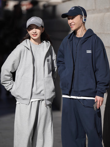 裏起毛ワイド＆ショート丈ジップパーカー N5883