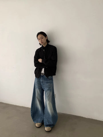 スタンドカラークロップド丈ブルゾン N5867