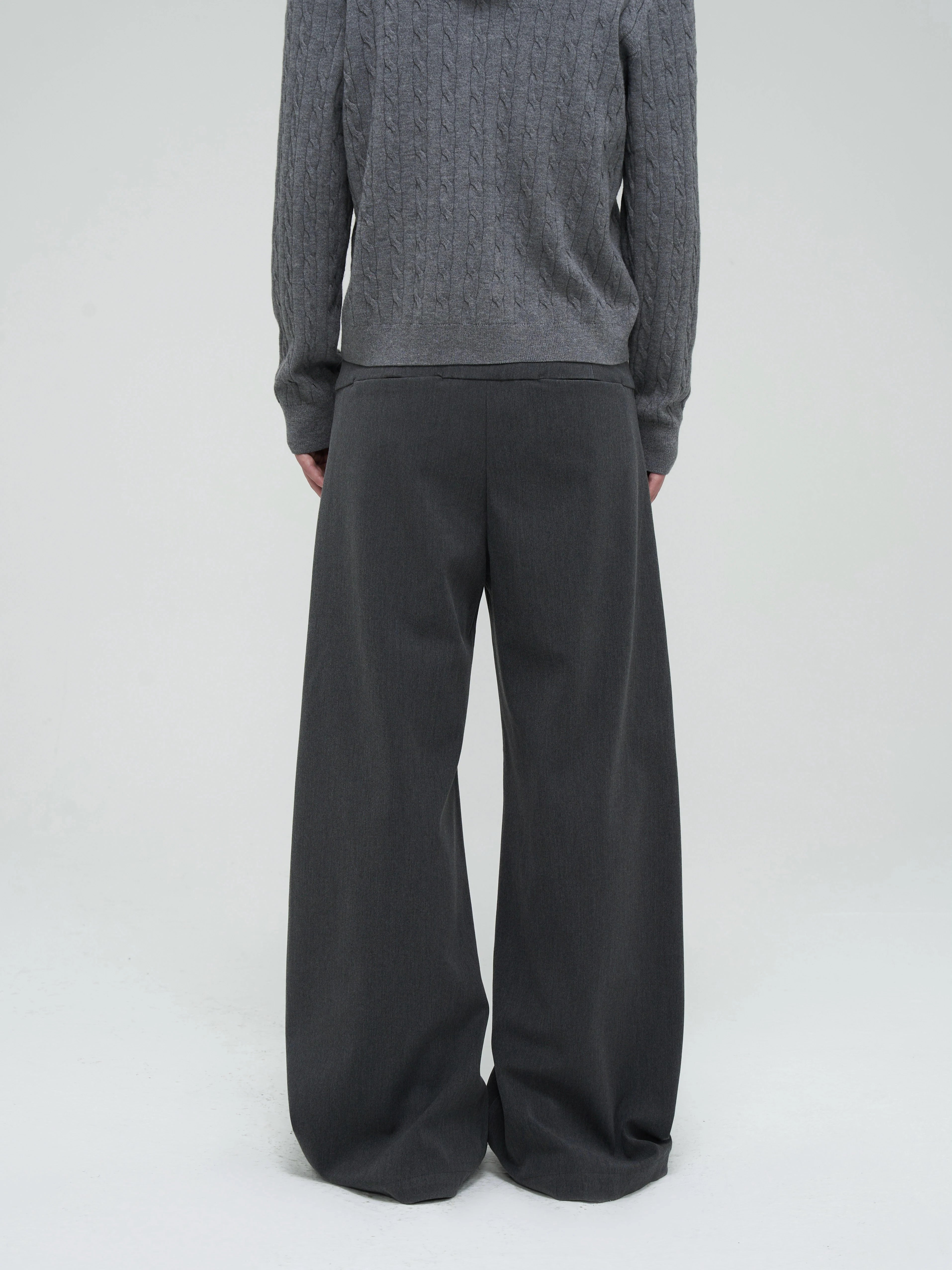 アークシルエット プリーツドレープスラックス N5989