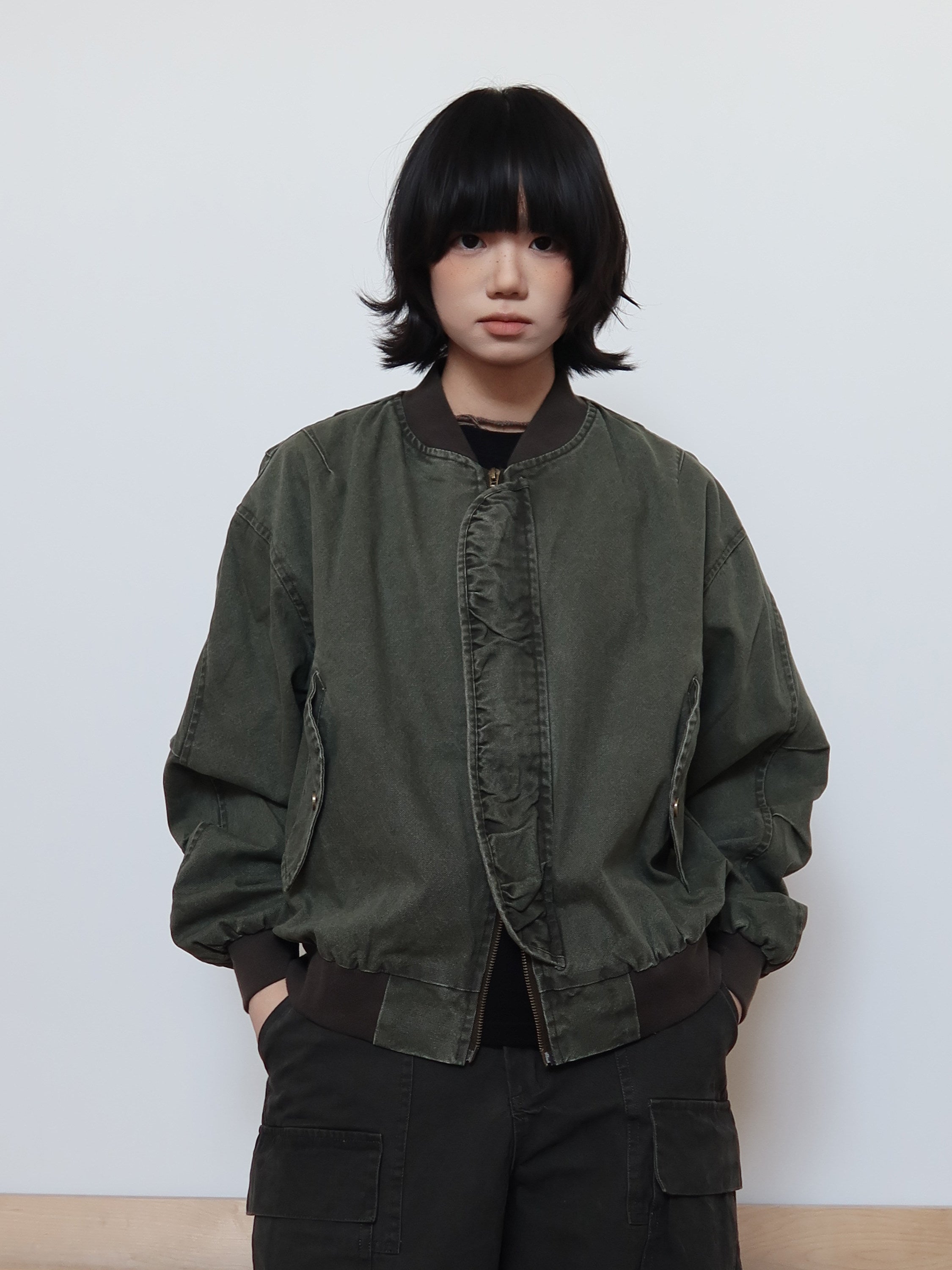 ヴィンテージウォッシュ ボクシーMA-1 フライトジャケット　N6410