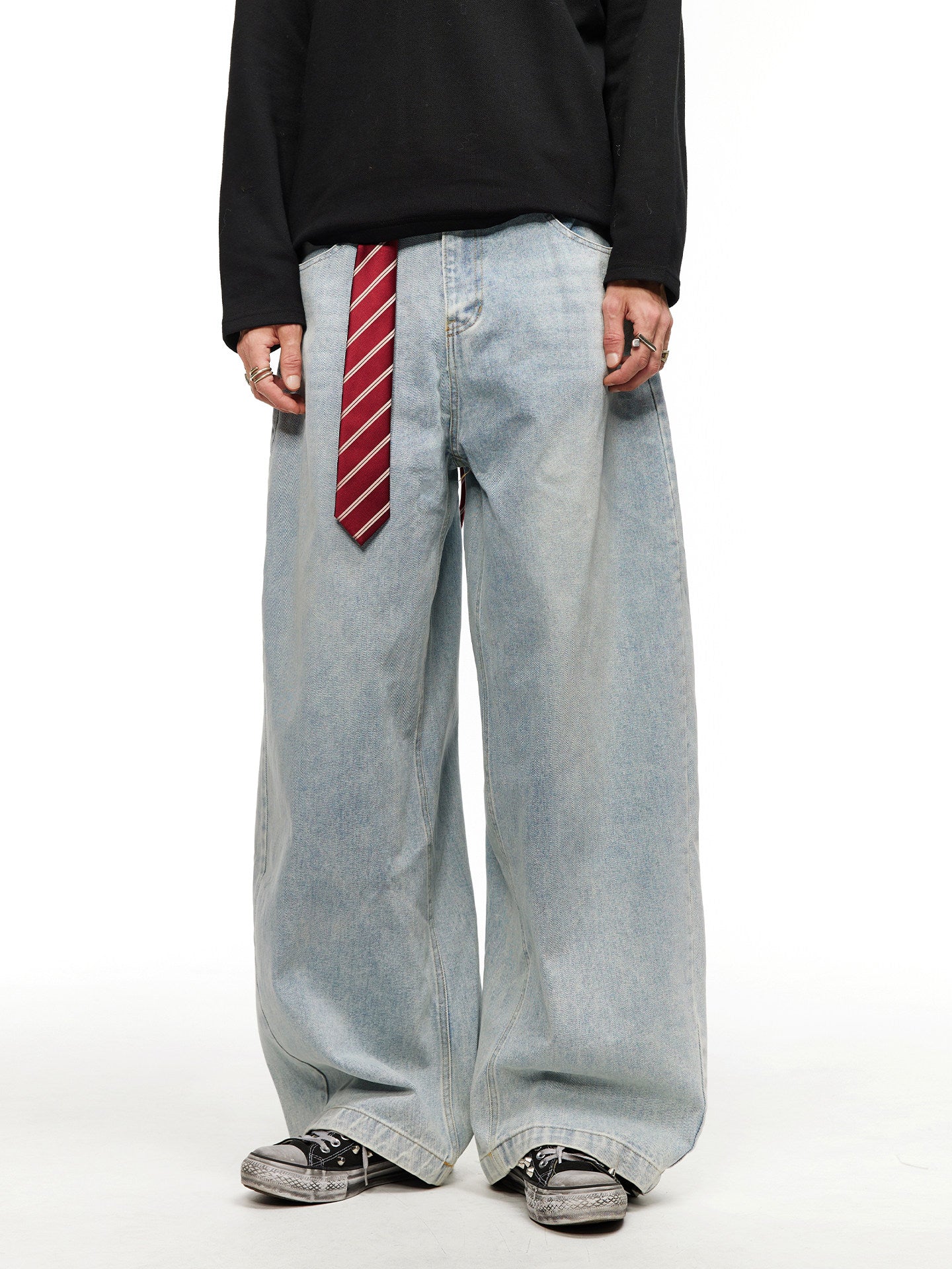 ヴィンテージドレープ カーブワイドデニム N6549