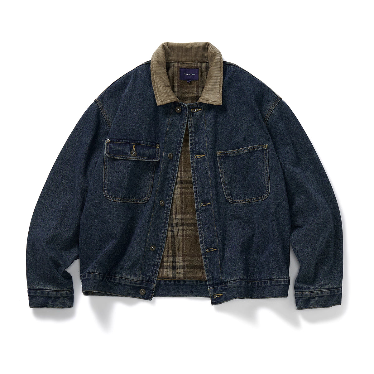 Lined Corduroy-Collar Denim Jacket N5931