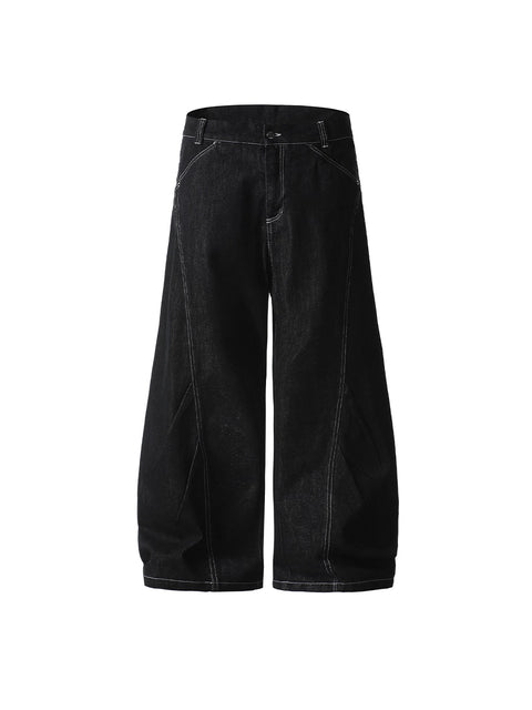 Curved-Silhouette Wide-Leg Jeans N6009