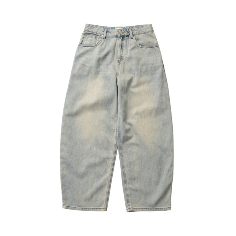 ライトウォッシュ裏起毛 ヴィンテージデニムパンツ　N6272