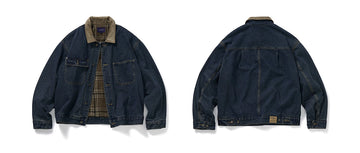 裏地付きコーデュロイ襟デニムジャケット N5931