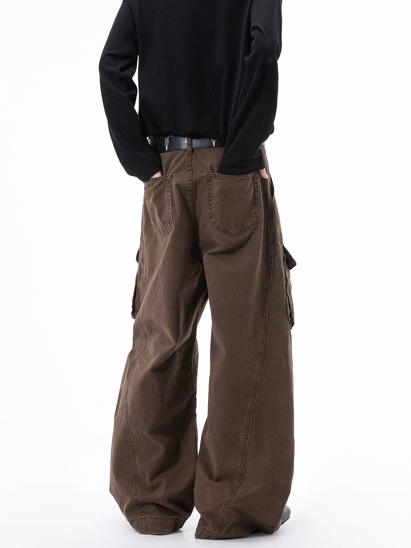 ヘビーウォッシュ ワイドストレート ワークパンツ N6330