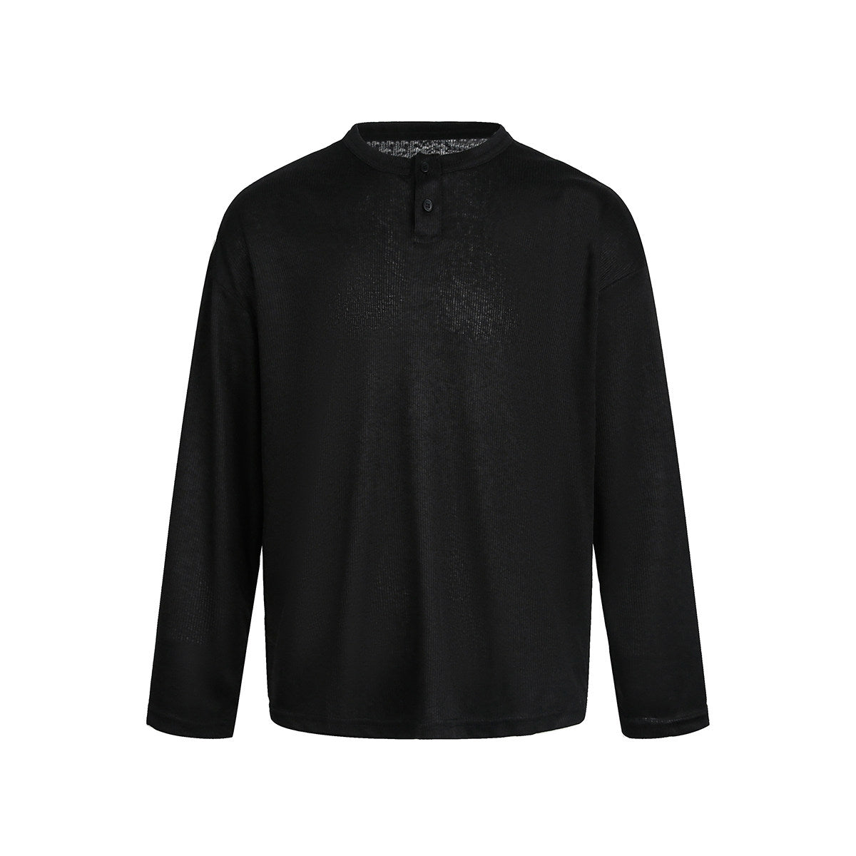 リネン混 ヘンリーネック ロングスリーブカットソー　N6803