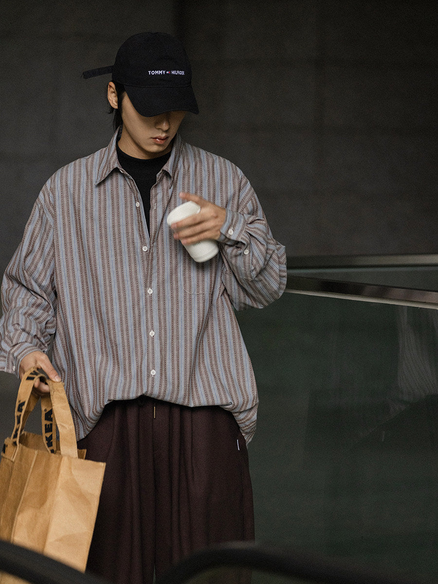 ストライプ オーバーサイズシャツ N6730