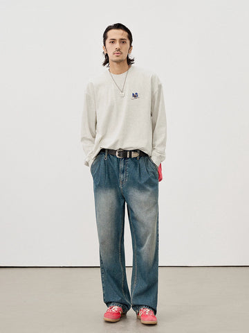 古着風スキークラブ バックプリントロンT N5873