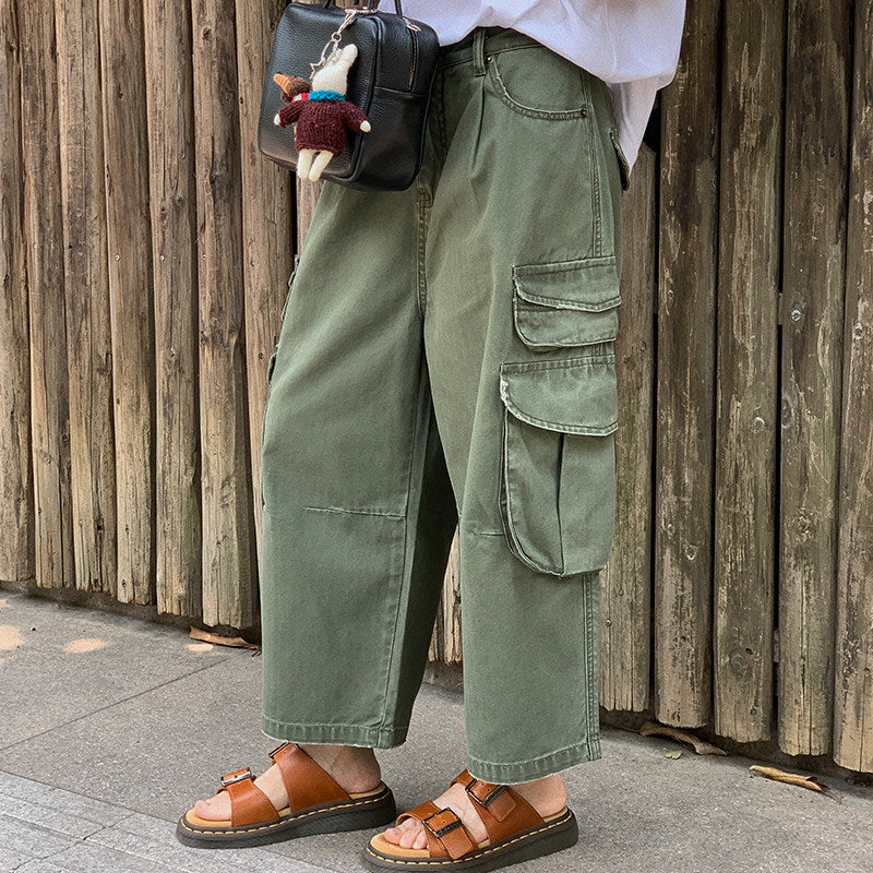 ヴィンテージウォッシュ カーゴワイドパンツ　N6751