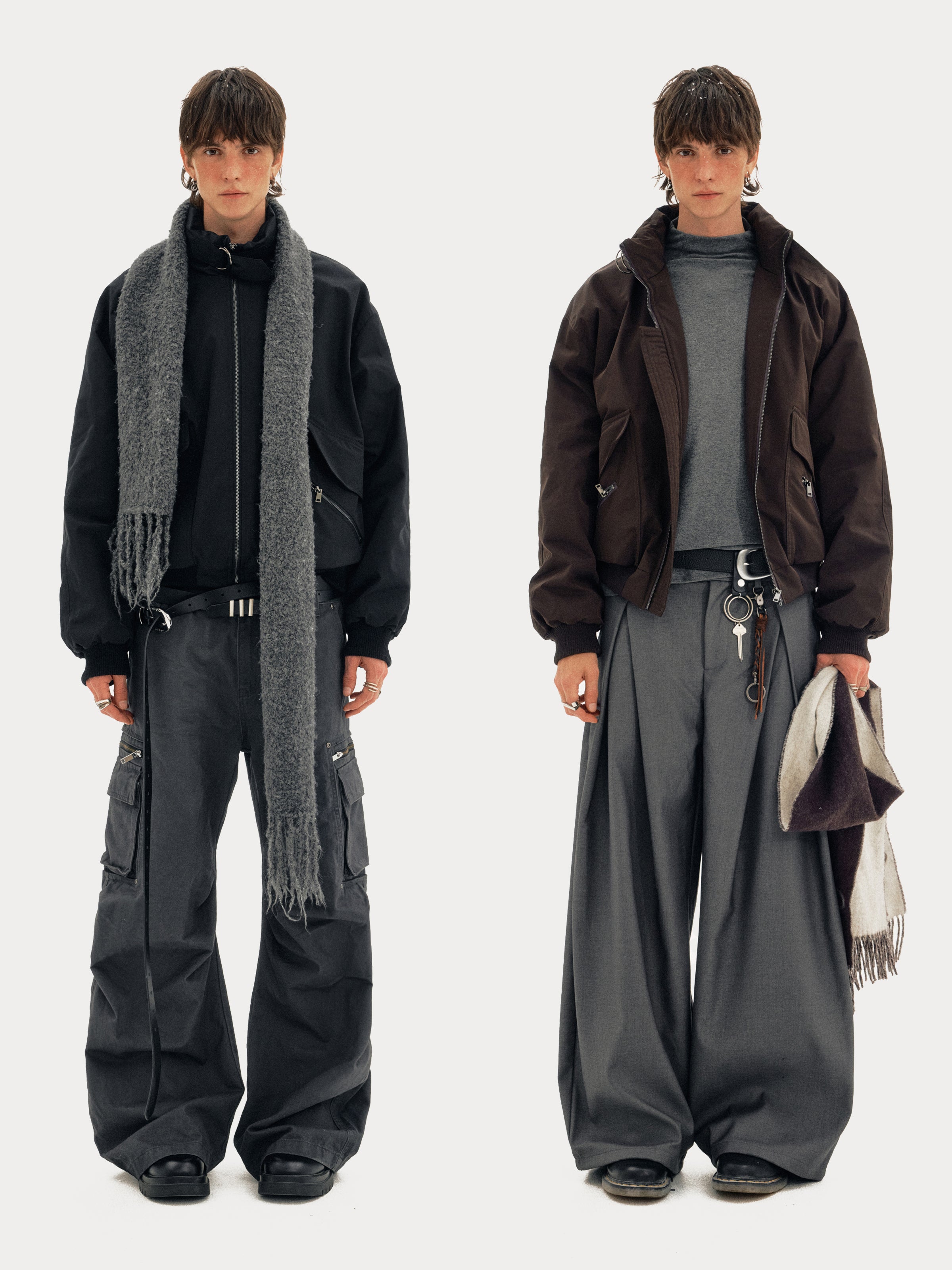 ハイネック90/10ダウン ワイドワークジャケット N6214