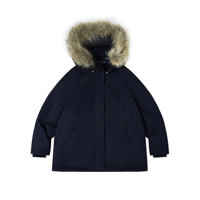 ボアトリム・フーデッド・ミドル丈パファージャケット N6231