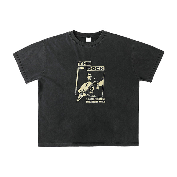 【290G】The Rock Print T-shirt   N3668