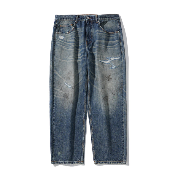 【13.5oz】crushed denim pants  / 岡山デニム N3740