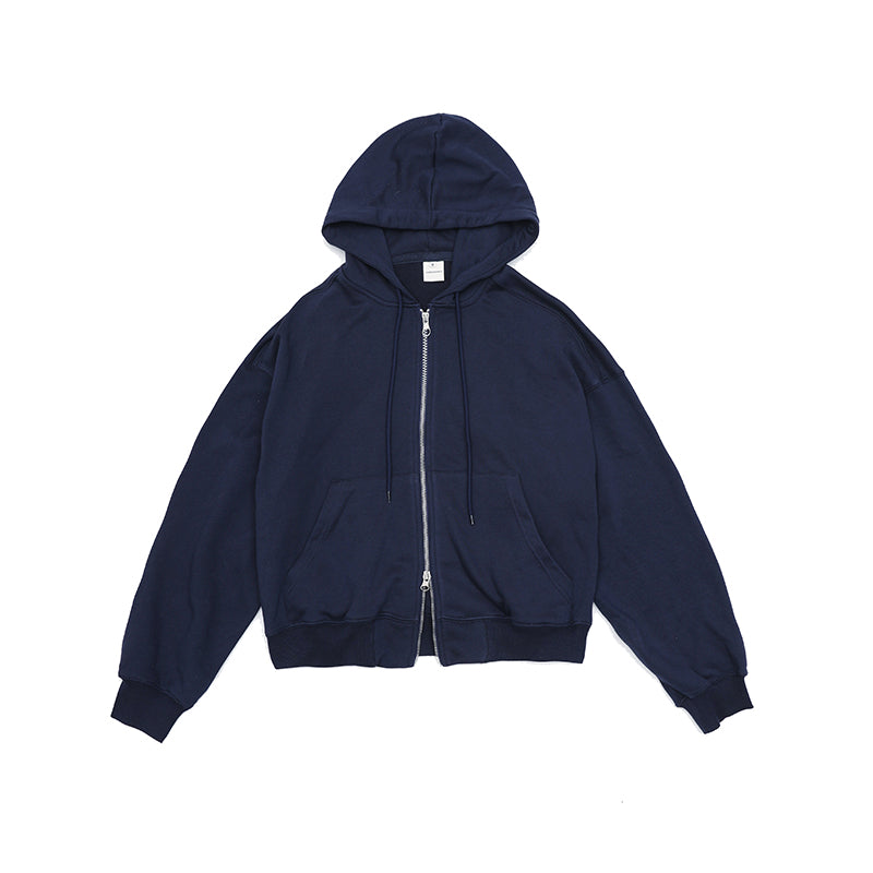 【即納グレー M/L】Retro jip hoodie / 短丈フーディ   N2716