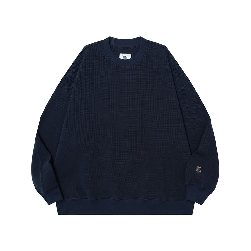 Heavy duty double-sided Waffle Sweater / ヘビーデューティ両面ワッフルセーター　N4461