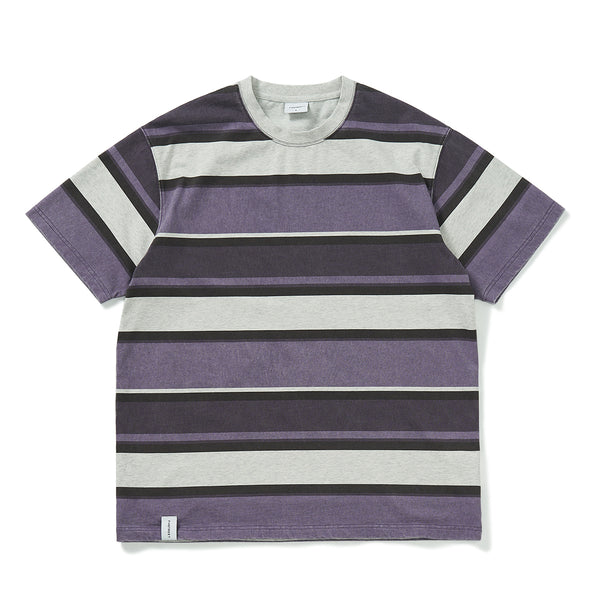 300G] striped T-shirt N3704