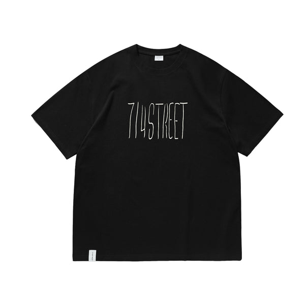 240G] 714street logo print T-shirt N3615
