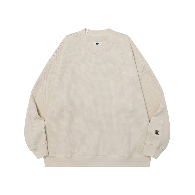 Heavy duty double-sided Waffle Sweater / ヘビーデューティ両面ワッフルセーター　N4461