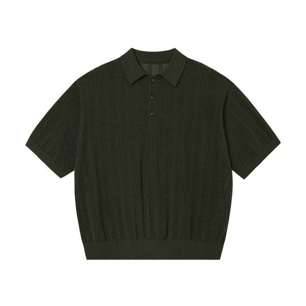 high twist knit polo shirt / サマーニットポロ  N3652