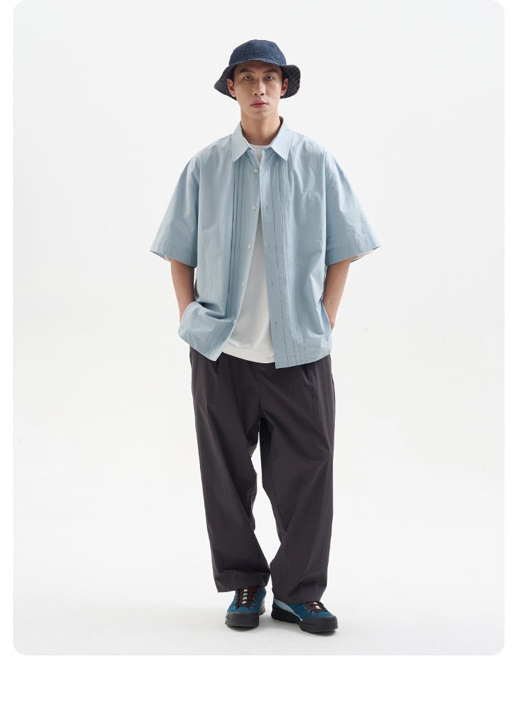 accordion pleat shirt / プリーツシャツ N3735 - NNine