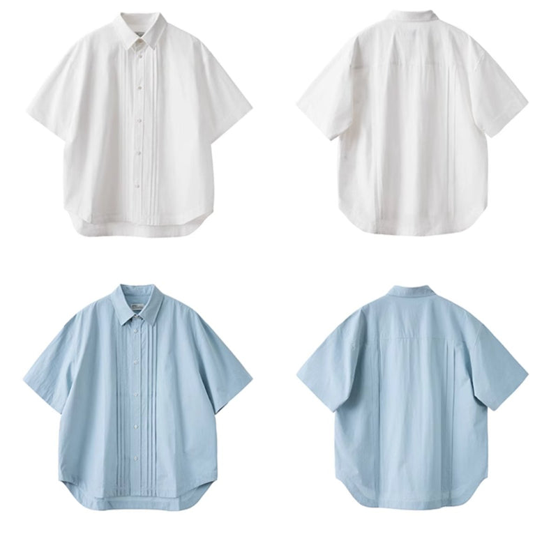 accordion pleat shirt / プリーツシャツ N3735 - NNine
