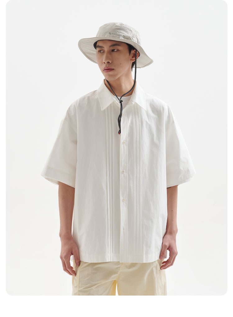 accordion pleat shirt / プリーツシャツ N3735 - NNine