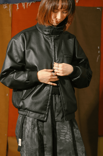 未使用品　ボンバージャケット　サイズL ZANEROBE サテン ボンバー ジャケット Black 送料込み